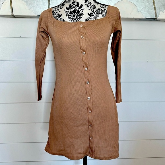 Nasty gal ribbed bodycon minidress - Picture 1 of 3